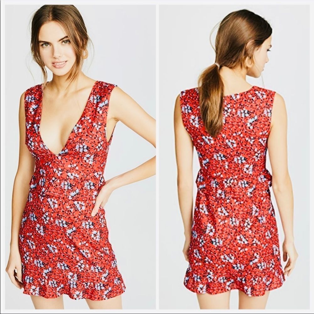 Nightwalker Elsa Mini Dress Floral Peplum small